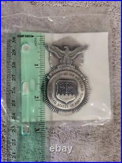Sealed Bag Security Police Badge Pin Department Of The Air Force Serialized