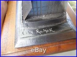 Signed Ricker HEAVY PEWTER SCULPTURE OF THE US AIR FORCE ACADEMY CHAPEL usaf