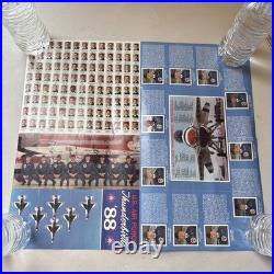 Signed VTG 1988 USAF U. S Air Force Thunderbirds Poster Brochure Schedule & Staff