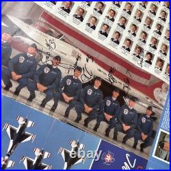 Signed VTG 1988 USAF U. S Air Force Thunderbirds Poster Brochure Schedule & Staff