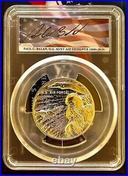 Silver U. S. Air Force Large 5.25 Pcgs Armed Forces 2021 Medal Ms70 2.5oz Balan