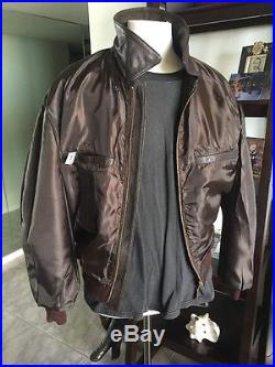 Sporty's A2 Brown Flight US Air Force Bomber Leather Goatskin Jacket 36 Small