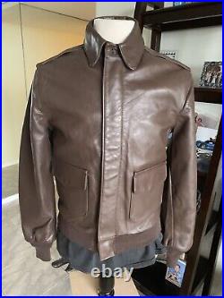 Sporty's USAF Horsehide Leather Type A-2 USAF bomber jacket Sz 36 Men's Small