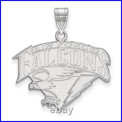 Sterling Silver LogoArt United States Air Force Academy Falcons Large Pendant