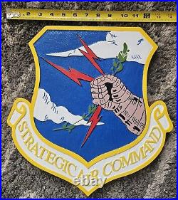 Strategic Air Command 14x14 Inch Carved Wooden Plaque