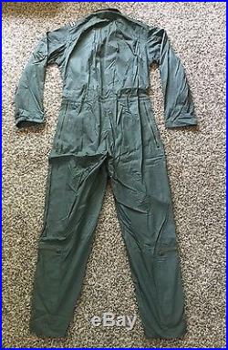 Super Rare Vintage 60's Coveralls USAF K-2B Mr. Smith Military Green Made In USA