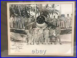 THE BLACKSHEEP SQUADRON VMF-214 1940's World War II Signed Photo RARE VINTAGE
