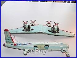 Tin Litho Friction Plane Yonezawa B-29 Bomber Usaf Vintage Made In Japan