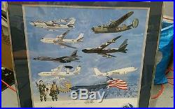 Tinker AFB USAF 50th Ann Very Limited Edition Print Artist Signed 5 others SecAF