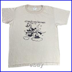 True Vintage 418th NIGHT FIGHTER Squadron Shirt USAF WW2 Size XL Donald Duck