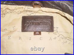 Type A-2 USAF Brown Leather Flight Jacket Size large, USAF patches