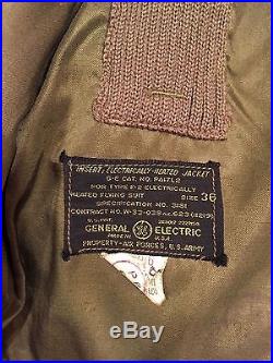 USAAF Air Force F-2 heated flying/flight suit jacket