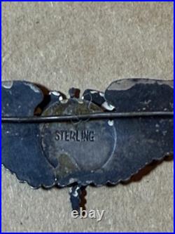 USAAF World War 2 Air Force Flight Surgeon Wings Pin Marked STERLING 3 inch 19G
