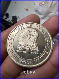 USAF 187th Fighter Wing Logistics Group Challenge Coin Eagle Military