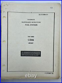 USAF 1956 Handbook Maintenance Intructions C-130A Fuel systems Rare