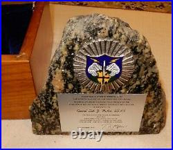 USAF 1973 Retirement Gift for 4-Star Gen McKee Granite from Cheyenne Mnt