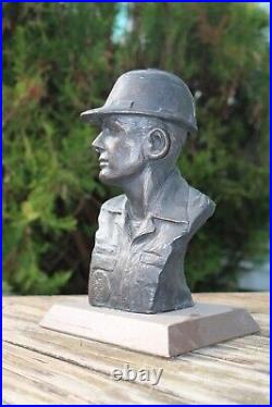 USAF 325th CIVIL ENGINEER SQUADRON METAL PLAQUE & BUST by TERRANCE PATTERSON