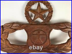 USAF AIR FORCE MASTER LSO Landing SIGNAL OFFICER/Air TRAFFIC CONTROL Wood Plaque