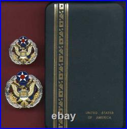 USAF Air Force HQ Command Headquarters set of badges in case