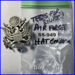 USAF Air Force Hat Emblem Eagle Tests for Silver SS-949