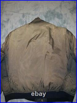 USAF Air Force Jacket Tactical Air Command Savile Row Bomber Jacket XL Green Zip