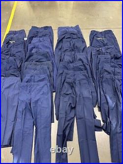 USAF Air Force Mens Trousers Poly Wool Tropical Blue 1578 & Blue 1620 Lot Of 35