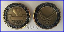 USAF Air Force Spouse Challenge Coin AIM HIGH F-35 F-16 F-15 B-1 B-2 B-52 C-17