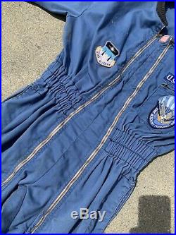 USAF Air Force Wings Of Blue Vintage VTG Parachute Skydiving Flight Suit TOPGUN