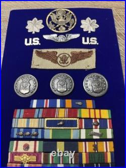 USAF Aviation Officer Collection Lot Of 12 Pins Ribbons Rank Buttons Patch WOW