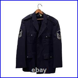 USAF Blue Dress Coat, Trousers Shirt, MSgt DSA-77-C-1179 De Rossi & Sons Co. 46L