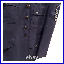 USAF Blue Dress Coat, Trousers Shirt, MSgt DSA-77-C-1179 De Rossi & Sons Co. 46L