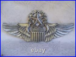 USAF Command Pilot Wings Metal Wall Plaque