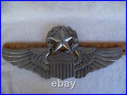 USAF Command Pilot Wings Metal Wall Plaque