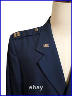 USAF Dress Blue Jacket Ribbons Medals VTG 1997 National Guard Size 44 Reg VTG