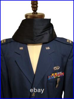 USAF Dress Blue Jacket Ribbons Medals VTG 1997 National Guard Size 44 Reg VTG