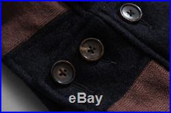 USAF Felix The Cat Patch Leather Sleeves A-1 Flight Jacket Men's Woolen Outwear