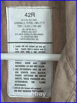 USAF Flight Suit One Star General U-2 9th Maintenance Squadron Beale AFB Sz 42R