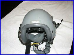 USAF Gentex HGU-55 Fighter Pilot Combat Edge Helmet, Oxygen Mask, Comms Mic