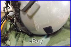 USAF HGU 55/P Large Flight Helmet with air mask and microphone
