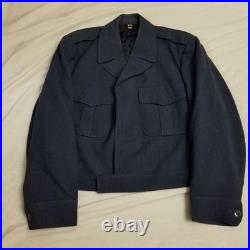 USAF Ike Jacket Mens Size 44lL Blue US Air Force Coat Dress Uniform Wool 40s 50s