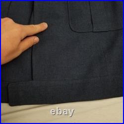 USAF Ike Jacket Mens Size 44lL Blue US Air Force Coat Dress Uniform Wool 40s 50s