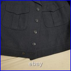 USAF Ike Jacket Mens Size 44lL Blue US Air Force Coat Dress Uniform Wool 40s 50s