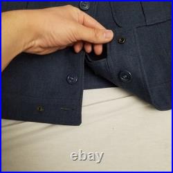 USAF Ike Jacket Mens Size 44lL Blue US Air Force Coat Dress Uniform Wool 40s 50s