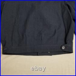 USAF Ike Jacket Mens Size 44lL Blue US Air Force Coat Dress Uniform Wool 40s 50s