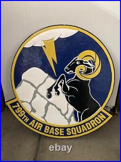 USAF LARGE MILITARY WALL PLAQUE 799 th AIR BASE SQUADRON CREACH AIR FORCE BASE