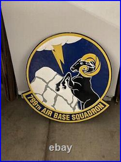 USAF LARGE MILITARY WALL PLAQUE 799 th AIR BASE SQUADRON CREACH AIR FORCE BASE