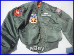 USAF L-2b Flight Jacket MFG Alpha Size Large Named tactical Air Command Patch
