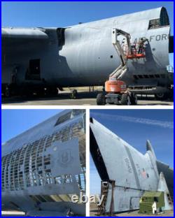 USAF Lockheed Martin C-5A Galaxy 70-0451 Grey Aluminum Jet Plane Skin Bag Tag