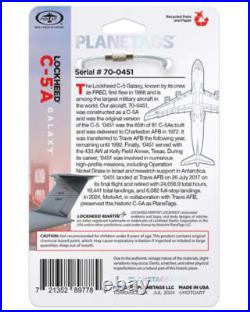 USAF Lockheed Martin C-5A Galaxy 70-0451 Grey Aluminum Jet Plane Skin Bag Tag