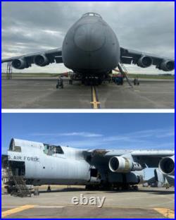 USAF Lockheed Martin C-5A Galaxy 70-0451 Grey Aluminum Jet Plane Skin Bag Tag